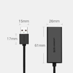 Ugreen Zunanja omrežna kartica LAN RJ45 - USB 2.0 100 Mbps - črna