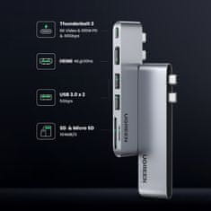 Ugreen MacBook Air Pro 2x USB-C HDMI 2x USB 3.0 SD TF PD siv
