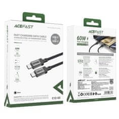 AceFast USB-C kabel z najlonsko ovojnico PD 60W 480Mb/s - črn