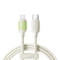 Joyroom Kabel USB-C - iPhone Lightning s fluorescenčnim koncem 30 W, 1,2 m - bež