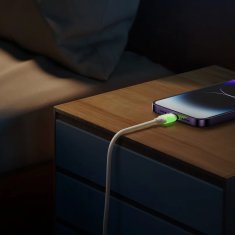 Joyroom Kabel USB-C - iPhone Lightning s fluorescenčnim koncem 30 W, 1,2 m - bež