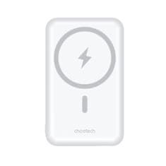 Choetech Powerbank 10000 mAh 20 W MagSafe USB-A USB-C s funkcijo stojala – bela