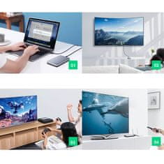 Ugreen Ohišje za trdi disk 2,5'' SATA 3.0 6 Gbps + kabel USB – USB-C 0,5 m, sivo
