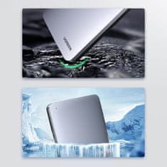 Ugreen Ohišje za trdi disk 2,5'' SATA 3.0 6 Gbps + kabel USB – USB-C 0,5 m, sivo