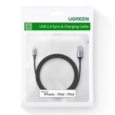Ugreen Kabel USB-A - iPhone Lightning MFi 1,5 m - črn