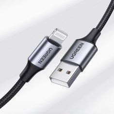 Ugreen Kabel USB-A - iPhone Lightning MFi 1,5 m - črn