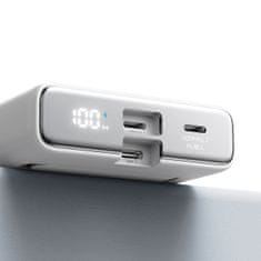 Joyroom Magnetni powerbank 10000 mAh 20 W s stojalom + kabel Lightning – USB-C, bel