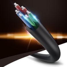 Ugreen Spletnik za slušalke 2x AUX 3,5 mm mini jack 25 cm črn