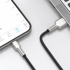 BASEUS Kabel Cafule Series Metal Data USB-A - iPhone Lightning 2,4 A 1 m - črn