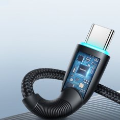 Joyroom Kabel Starry Series USB-A - USB-C 100 W, 1 m, črn