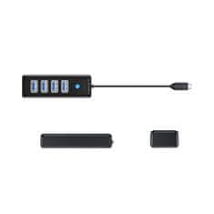Orico Razdelilnik PW4U-C3 USB-C - 4x USB-A - črn