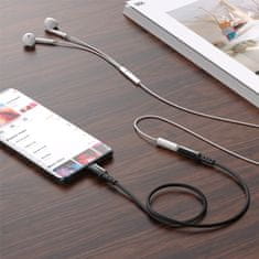 AceFast Priključek za slušalke AUX USB-C na 3,5 mm mini jack 18 cm črn