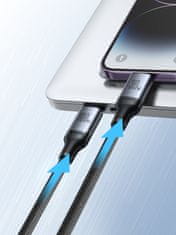Joyroom 2v1 kabel Speedy Series USB-C - USB-C / iPhone Lightning 100 W 1,5 m črn
