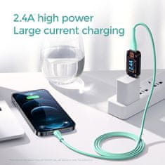 Joyroom Kabel za iPhone USB-A - Lightning 3A indikator polnjenja 2 m zelen