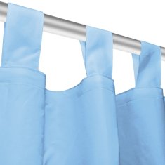 Vidaxl Zavese iz mikro satena 2 kosa z zankami 140x225 cm turkizne