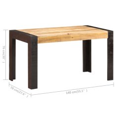 Vidaxl Jedilna miza 140x70x76 cm trden robusten mangov les