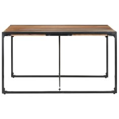 Vidaxl Jedilna miza 140x140x75 cm trden les s finišem iz palisandra