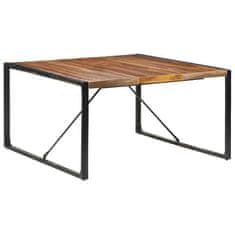 Vidaxl Jedilna miza 140x140x75 cm trden les s finišem iz palisandra