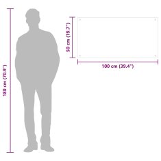 Vidaxl Kuhinjska zaščitna obloga prozorna 100x50 cm kaljeno steklo