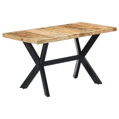 Vidaxl Jedilna miza 140x70x75 cm trden robusten mangov les