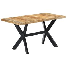 Vidaxl Jedilna miza 140x70x75 cm trden robusten mangov les