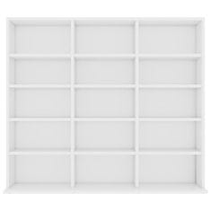 Vidaxl Omarica za CD plošče bela 100x23x89,5 cm iverna plošča