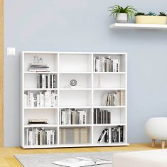Vidaxl Omarica za CD plošče bela 100x23x89,5 cm iverna plošča