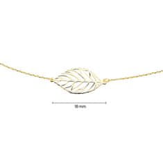 Cutie Jewellery Nežna ogrlica iz rumenega zlata Leaf Z0130-40-X-1