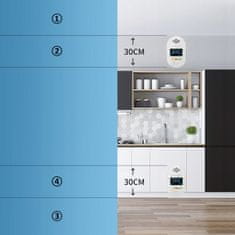 BergMont Senzor za zaznavanje uhajanja zemeljskega plina, metana, etana, LPG, ogljikovega monoksida CO, temperature, vlažnosti 4v1, 5 let, alarm 85 dB, LED zaslon