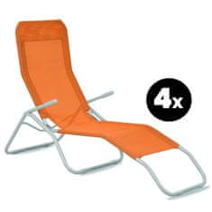 Aga 4x Vrtni ležalnik SIESTA Oranžna