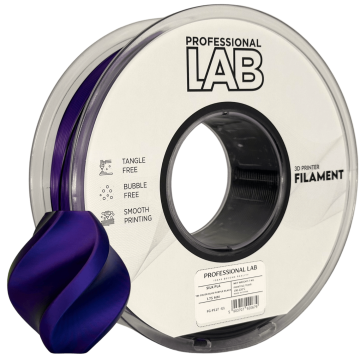 Professional Lab Silk PLA Trojna Barva modra vijolična črna filament 1.75mm – Professional Lab Sijajni Filament za 3D Tisk (1kg Kolut)