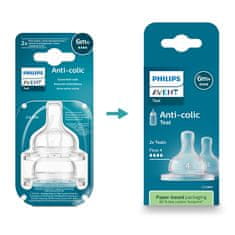 Philips AVENT Anti-colic dudo za hitro tekočo stekleničko 6m+, 2 kosa
