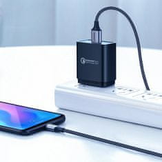 Ugreen Kabel USB-A - USB-C QC 3.0 3A 0,25 m - siv