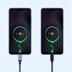 Ugreen Kabel USB-A - USB-C QC 3.0 3A 0,25 m - siv