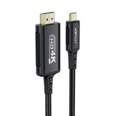 AceFast USB-C na HDMI 4K 60Hz HDR avdio-video kabel 1,8 m - črn