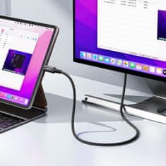 AceFast USB-C na HDMI 4K 60Hz HDR avdio-video kabel 1,8 m - črn