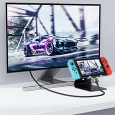 AceFast USB-C na HDMI 4K 60Hz HDR avdio-video kabel 1,8 m - črn