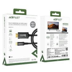 AceFast USB-C na HDMI 4K 60Hz HDR avdio-video kabel 1,8 m - črn