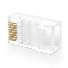 Ugreen RJ45 8P8C UTP Cat. 5 5e prozorni končni vtič za krivljenje, 100 kosov.