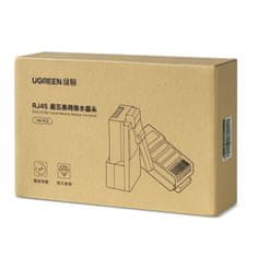 Ugreen RJ45 8P8C UTP Cat. 5 5e prozorni končni vtič za krivljenje, 100 kosov.