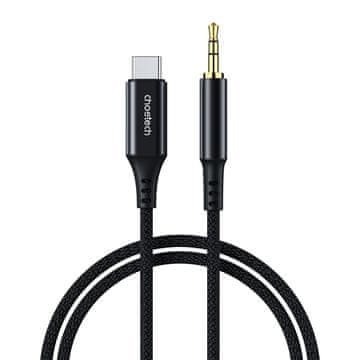 Choetech AUX USB-C avdio kabel - mini jack 3,5 mm 1 m - črn