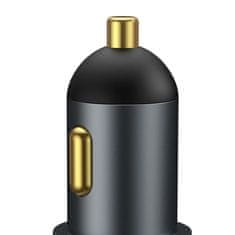 BASEUS Avtomobilski polnilnik USB USB-C vtičnica za vžigalnik QC PD Share Together siv