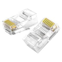 Ugreen RJ45 8P8C Cat 6 konektor, prozoren, komplet 100 kosov