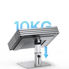 BASEUS Podstavek za prenosni računalnik 11"-17,3" nastavljiva višina aluminijast srebrn