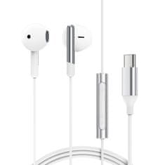 AceFast Slušalke z mikrofonom in daljinskim upravljalnikom USB-C 1,2 m – bele