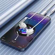 AceFast Slušalke z mikrofonom in daljinskim upravljalnikom USB-C 1,2 m – bele