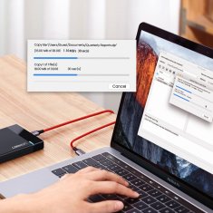 Ugreen Kabel USB-C - USB-C 2.0 3A, rdeč