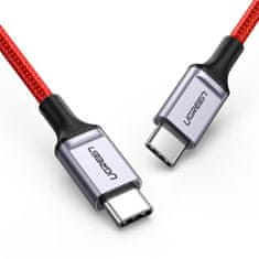 Ugreen Kabel USB-C - USB-C 2.0 3A, rdeč