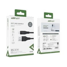 AceFast Kabel za iPhone MFI USB - Lightning 2,4 A 1,2 m črn
