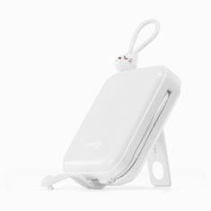Joyroom Powerbank s stojalom, kablom USB-C in Iphone Lightning Cutie Series 10000mAh 22,5W bel